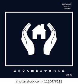 Hands holding home