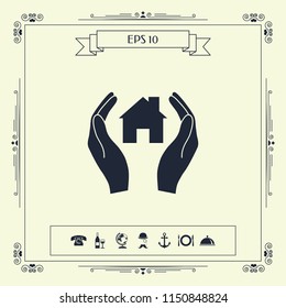 Hands holding home
