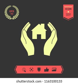 Hands holding home
