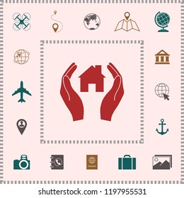 Hands holding home