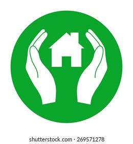 Hands holding home