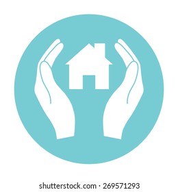 Hands holding home