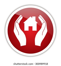 Hands holding home