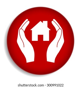 Hands holding home