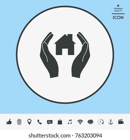 Hands holding home