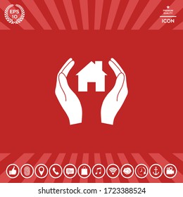 Hände, die zu Hause bleiben. Grafische Elemente für Ihr Design