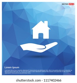 Hands holding house icon - Free vector icon