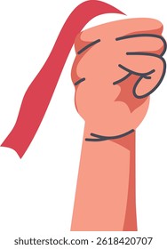 Hands Holding Indonesian Flag Illustration. National Independence Day Indonesia Celebration. Isolated Vector Graphic