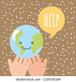 hands holding kawaii world help donate charity