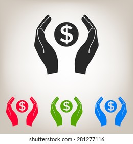 Hands holding money