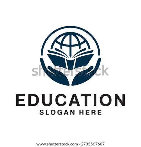 Hands holding an open book with globe symbolizing global education