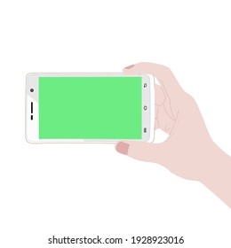 Manos sosteniendo el teléfono para conversar y conectados en línea.comunicación, digital, negocios.