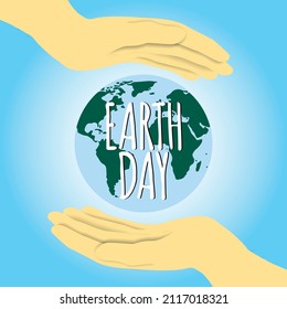 Hands holding the planet earth as a symbol of protection and care for our world
