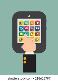Hands Holding the Smart Phone 