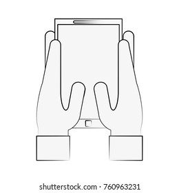 Hands holding smartphone