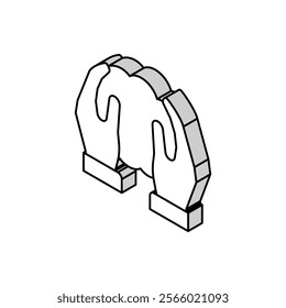 hands holding soil in hands isometric icon vector. hands holding soil in hands sign. isolated symbol illustration