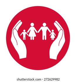 Hands Holding Symbol Family Family Protect Stock Vector (Royalty Free ...