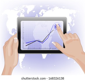 Hands holding tablet 
