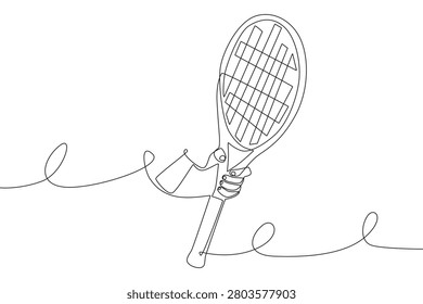 Hands holding tennis racket