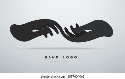 hands holding together concept design vector, hands pray logo 