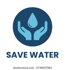 Hände, die Wassertropfen halten, um Wasser zu sparen