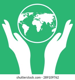 Hands Holding World Globe