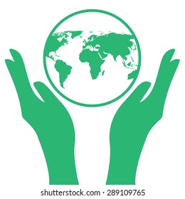 Hands Holding World Globe