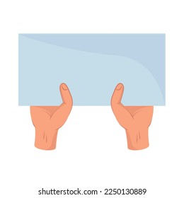 hands holds empty placard protest icon