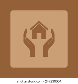 Hands and house icon