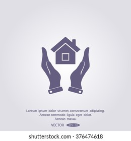 hands and house icon