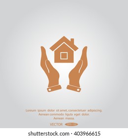 hands and house icon