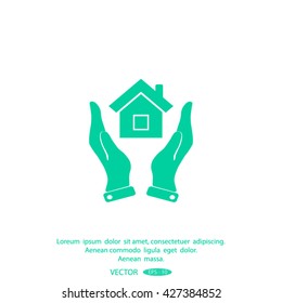 hands and house icon