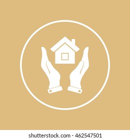 hands and house icon