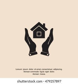 hands and house icon