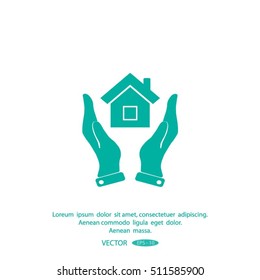 hands and house icon