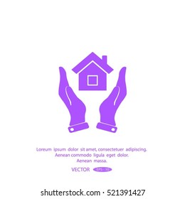 hands and house icon