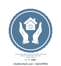 hands and house icon