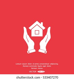 hands and house icon