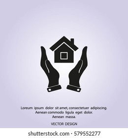 hands and house icon