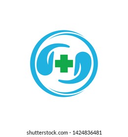 Hands Hug Hospital Icon Design Healthcare Stock Vector (Royalty Free ...