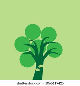 Hands hug tree,Love tree and environment concept vector