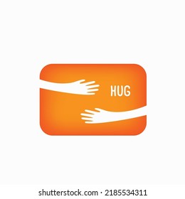 Hands hugged yourself simple illustration