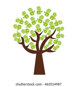 hands human around icon team vector illustration