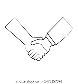 hands human gesture anatomy, shaking hands closing deal cartoon vector illustration graphic design
