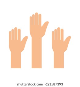 hands human up icon