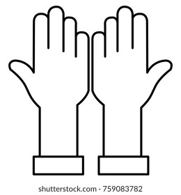 hands human up icon