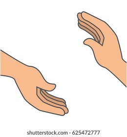hands human isolated icon