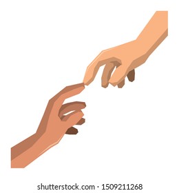 hands human isolated icon vector illustration