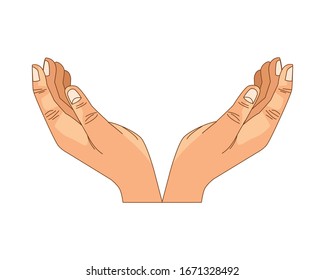 mano humanos elevación aislado icono ilustración vectorial