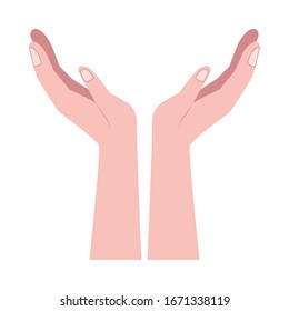 hands human lifting isolated icon vector illustration design